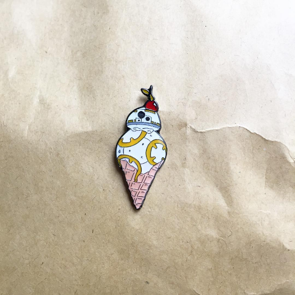 BB-8 Ice Cream Cone Pin lapel pin -  A pin from simppins simpsons thesimpins pingame