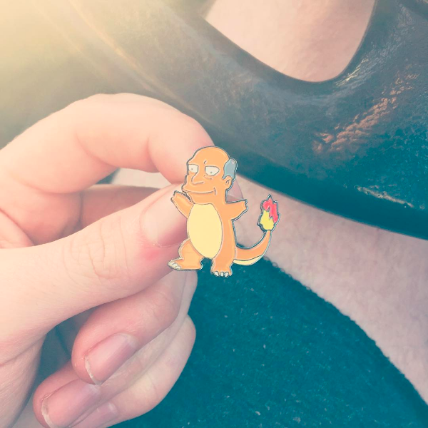 Chal-mander Mash-up Pin lapel pin -  A pin from simppins simpsons thesimpins pingame