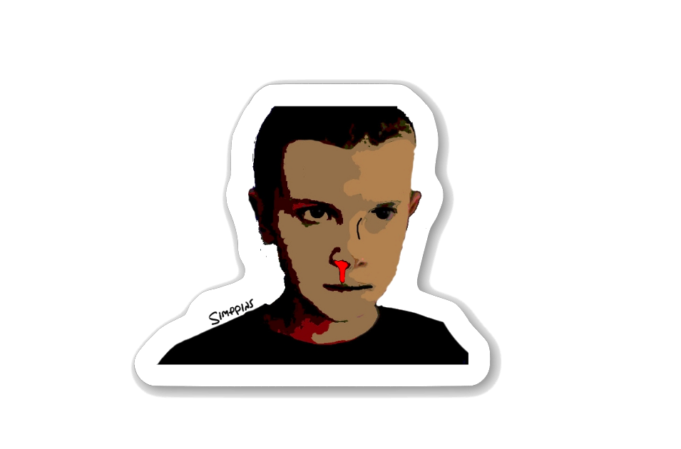 Eleven Sticker lapel pin -  A pin from simppins simpsons thesimpins pingame