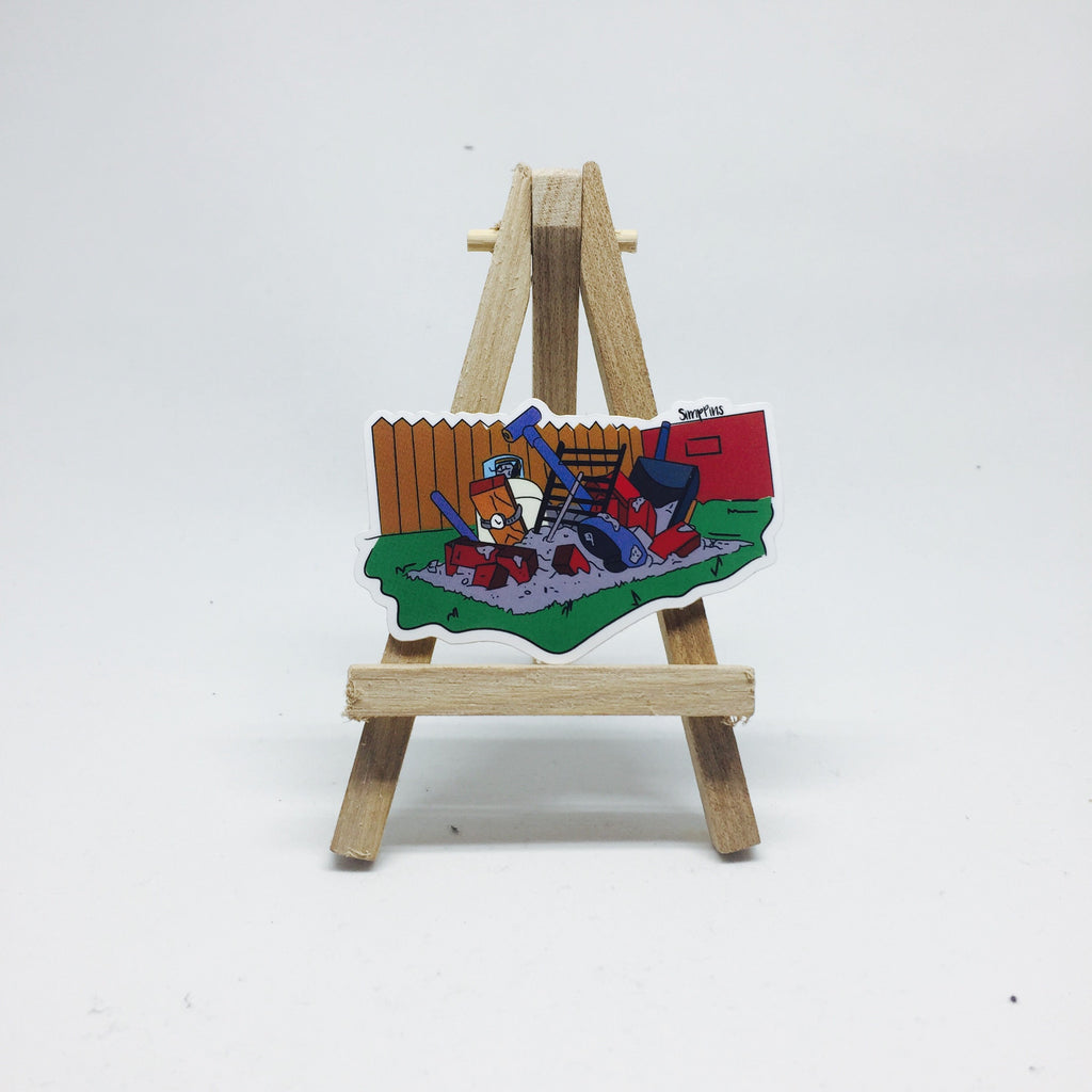 Le Grill Sticker lapel pin -  A pin from simppins simpsons thesimpins pingame