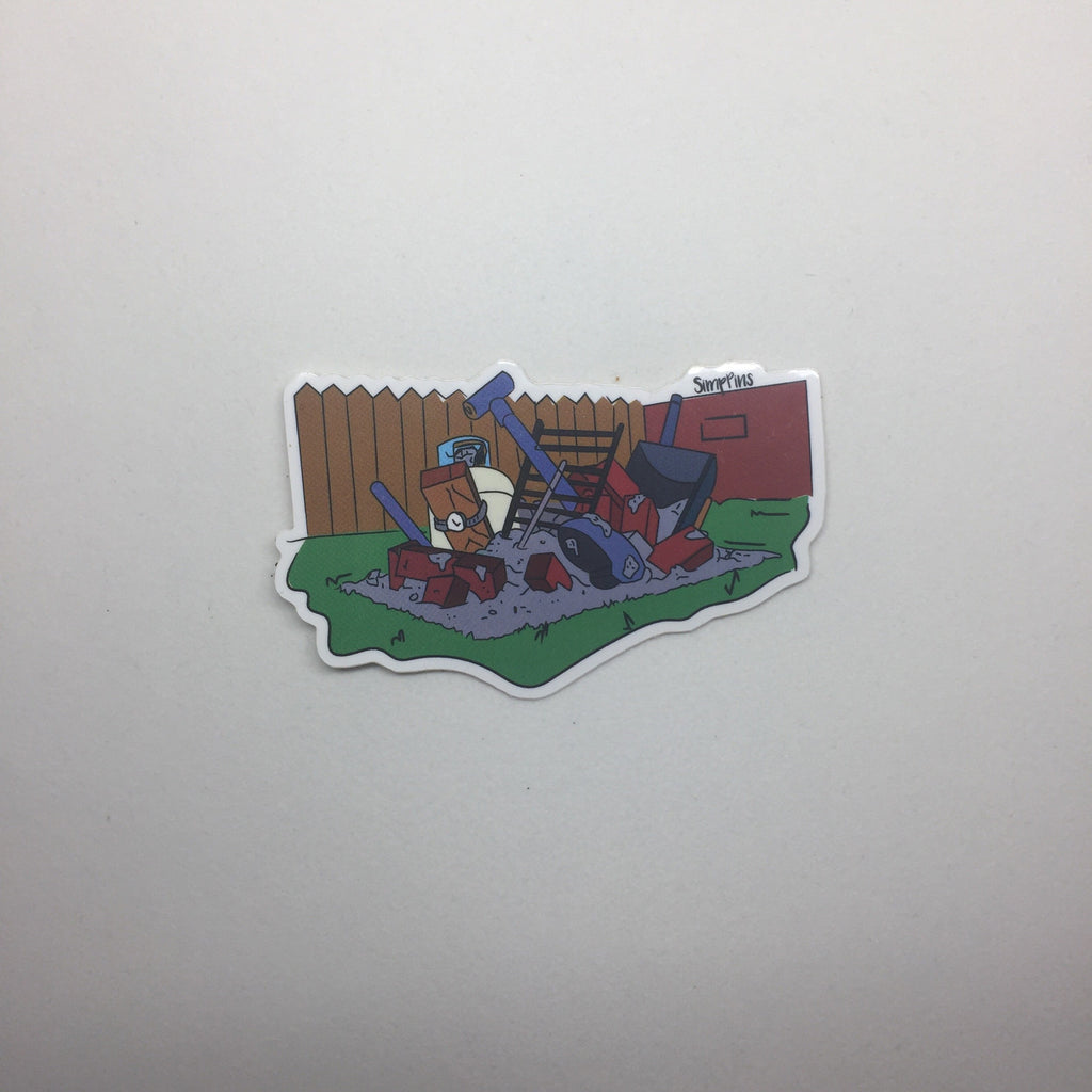 Le Grill Sticker lapel pin -  A pin from simppins simpsons thesimpins pingame