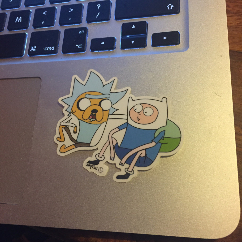 Adventure time x Rick & Morty Sticker lapel pin -  A pin from simppins simpsons thesimpins pingame