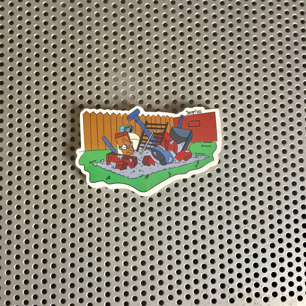 Le Grill Sticker lapel pin -  A pin from simppins simpsons thesimpins pingame