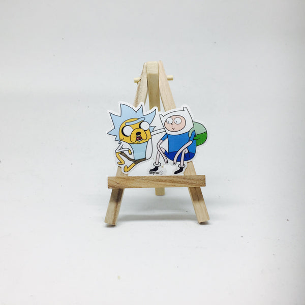 Adventure time x Rick & Morty Sticker lapel pin -  A pin from simppins simpsons thesimpins pingame