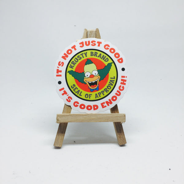 Krusty brand Seal of Approval Sticker lapel pin -  A pin from simppins simpsons thesimpins pingame