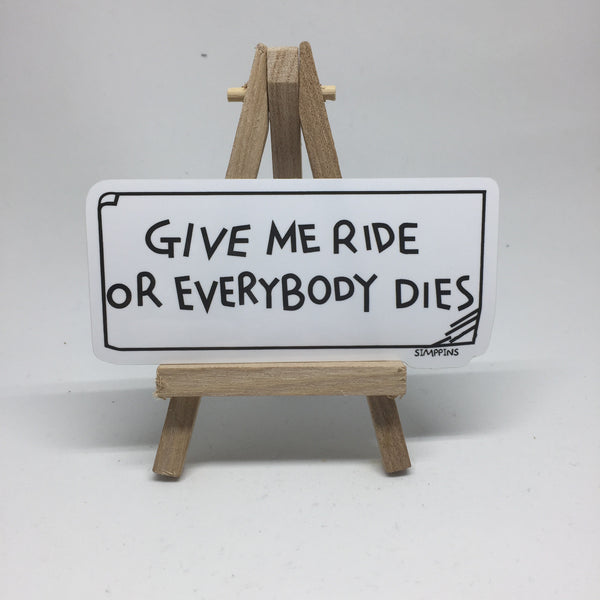 Give Me Ride Sticker lapel pin -  A pin from simppins simpsons thesimpins pingame