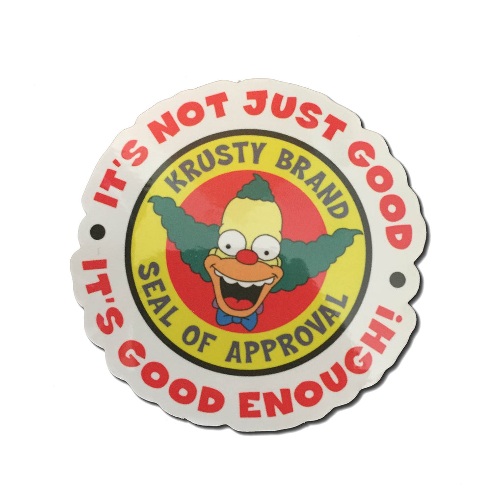 Krusty brand Seal of Approval Sticker lapel pin -  A pin from simppins simpsons thesimpins pingame